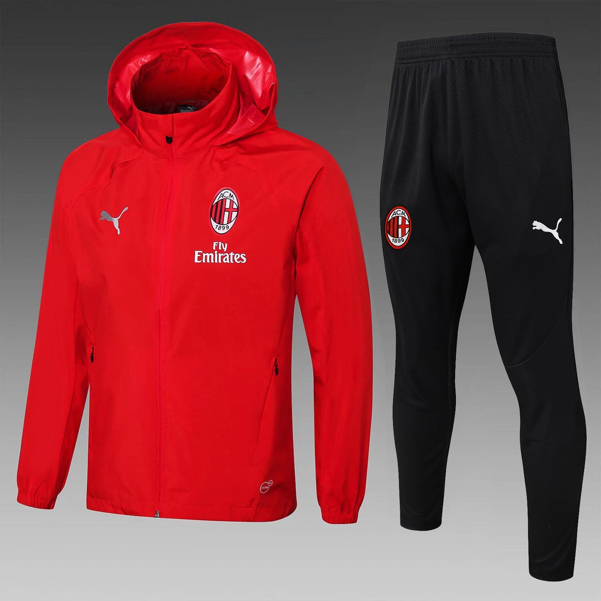 Survêtement AC Milan avec capuche rouge 2025
